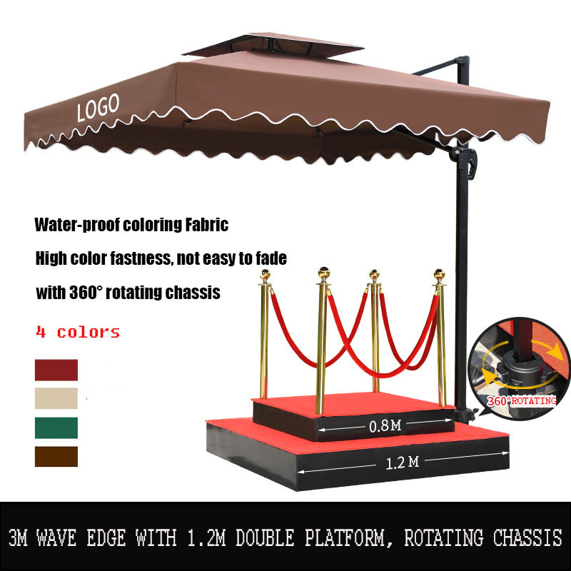 Windproof outdoor platform gazebo umbrellas security guard pavilion porch umbrella