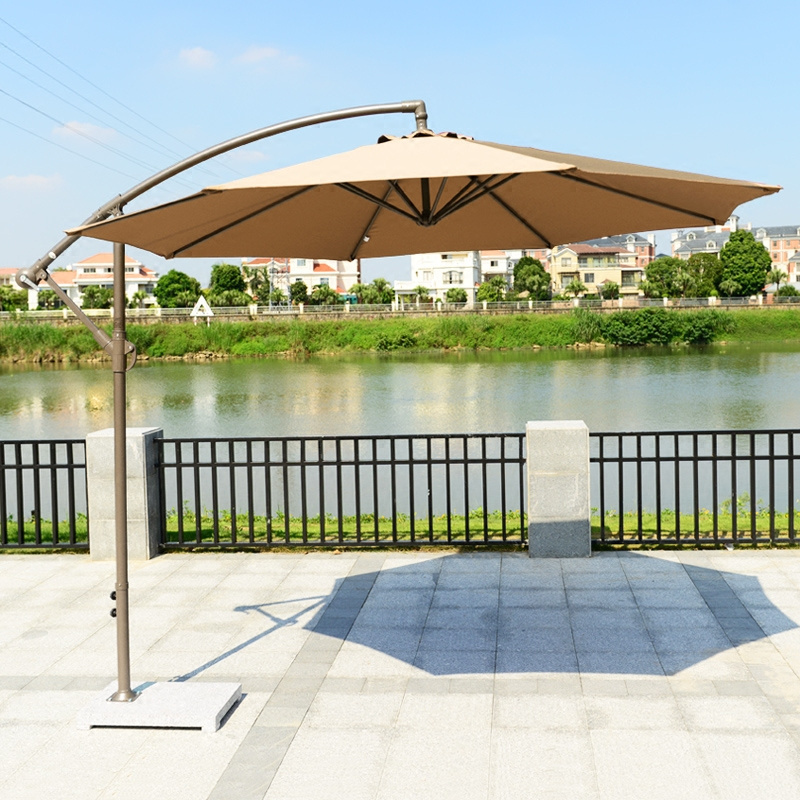 3x3m outdoor commercial sun umbrellas banana hanging cantilever parasaol umbrella