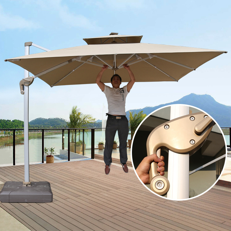 ZUOAN out door umbrella big factores sombrilla de gran resistencia para exteriores waterproof double canopy outdoor umbrella