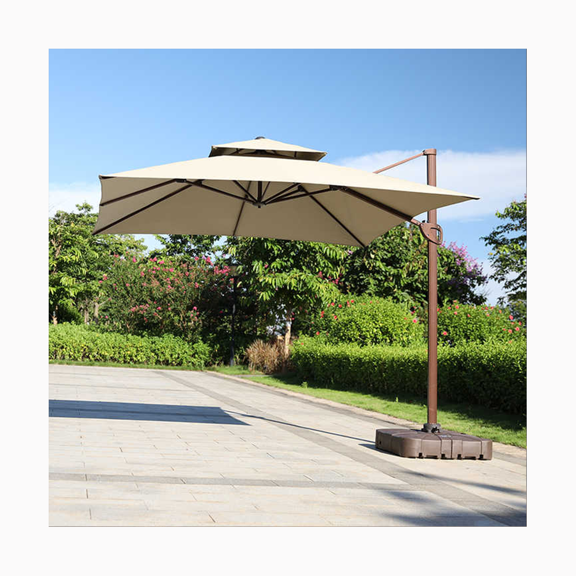 factory direct sale best price cantilever square umbrella bistro market parasol umbrella full set patio umbrellas & bases