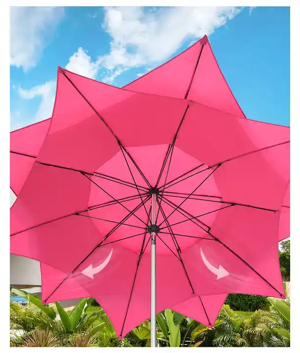 [ZUOAN IMPRESSIVE]2024 New Design Flower Center Hole Table Umbrella Sunshade Sun Brella Patio Garden Leisure Bar Parasol