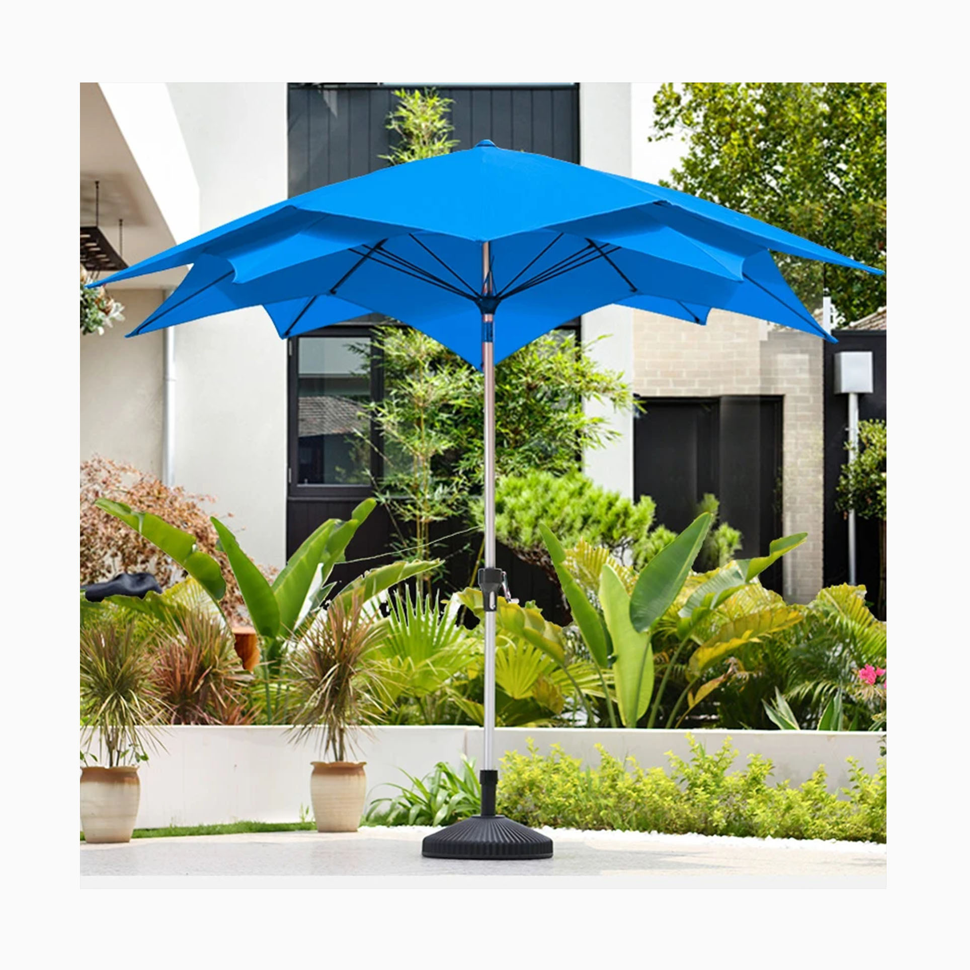 [ZUOAN IMPRESSIVE]2024 New Design Flower Center Hole Table Umbrella Sunshade Sun Brella Patio Garden Leisure Bar Parasol