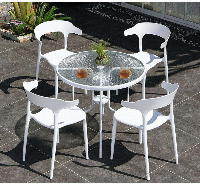 outdoor furniture garden set plastic resin chair sillas plasticas para comedor restaurant cafe white chairs