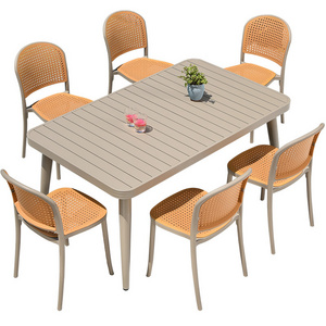 leisure outdoor tables plastic garden chair coffee shop waterproof PVC chairs and aluminum tables set outdoor