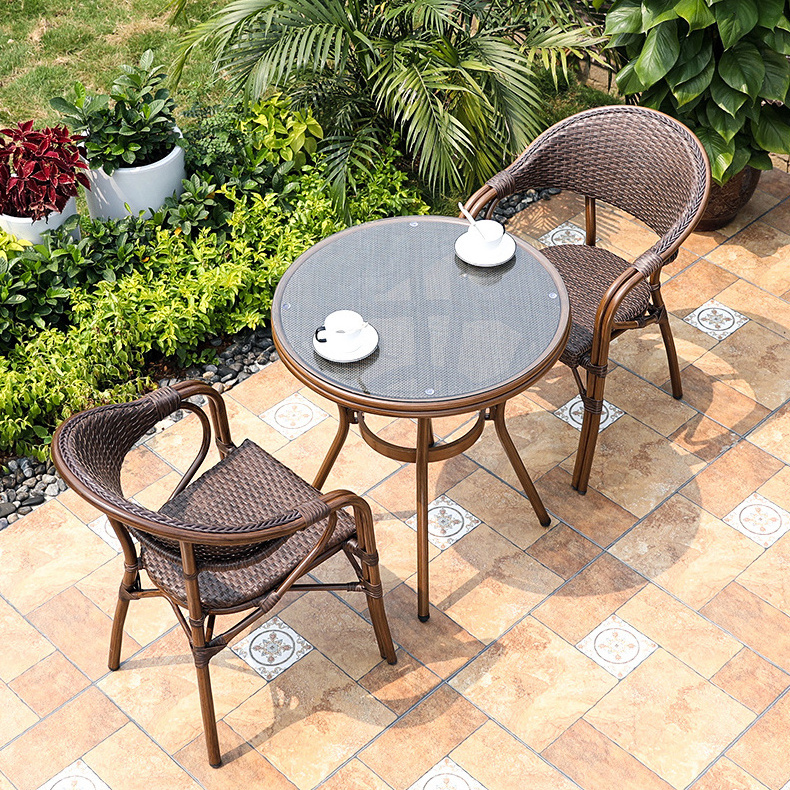 outdoor restaurant dining chairs rattan bar stool garden set plastic resin chair patio furniture