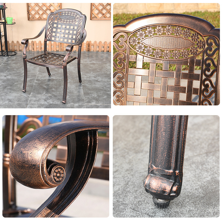 Outdoor Patio Furniture Hot Sale Cast Aluminum Garden Chairs Hotel Top Furniture