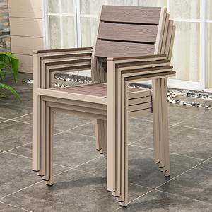 Outdoor Coffee Metal Aluminum 4 Person Garden Plastic Wooden Chair Patio Furniture Set