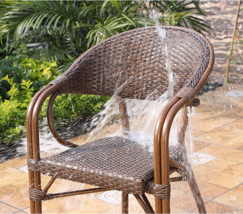 outdoor restaurant dining chairs rattan bar stool garden set plastic resin chair patio furniture