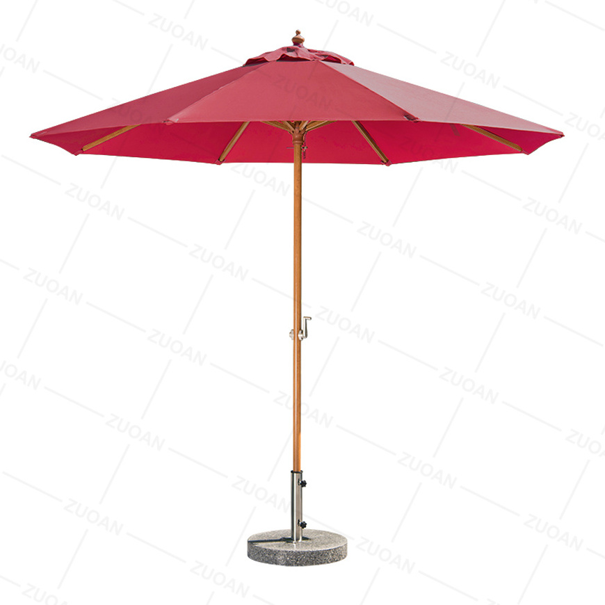 9ft/2.7m 8 ribs outdoor heavy duty center pole commercial table aluminium patio umbrella with marble base