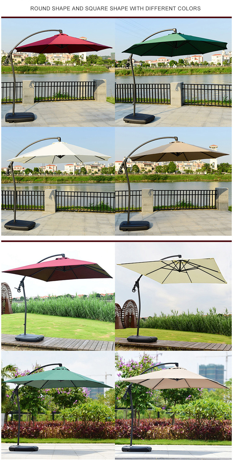 Macrame Garden Umbrella Living Cantilever Banana Parasol Cafe Hotel Patio Restaurant Umbrellas