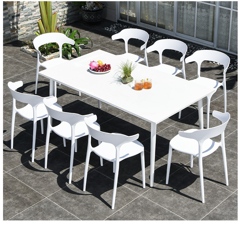 outdoor furniture garden set plastic resin chair sillas plasticas para comedor restaurant cafe white chairs