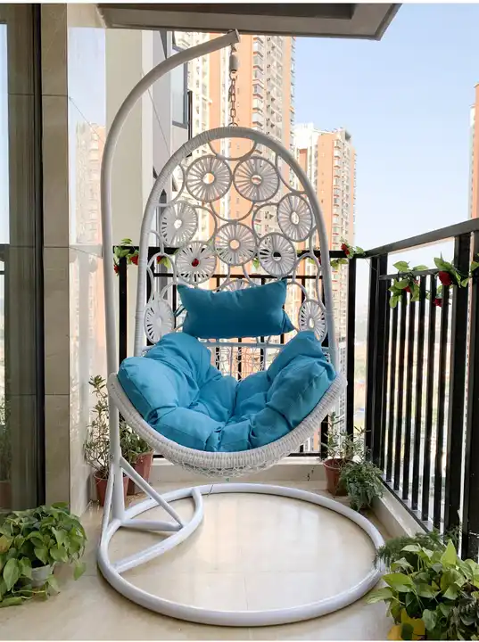 [ZUOAN IMPRESSIVE]Silla Colgante Style Modern Simple Design Hanging Swing Chair Balcony Patio Swing Variety Cushion Colors