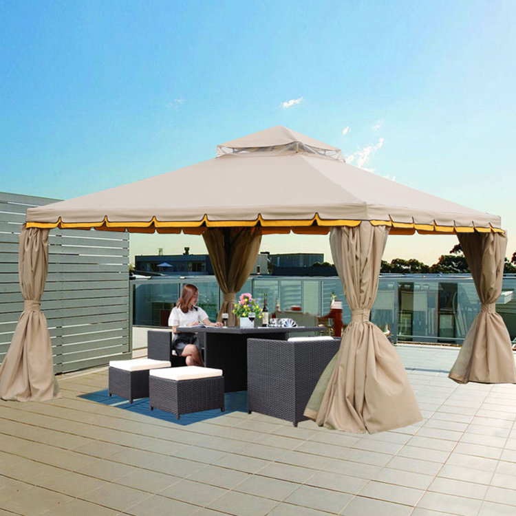 Garden patio outdoor uv protection 100mm pole frame polyester canopy tents roma gazebo