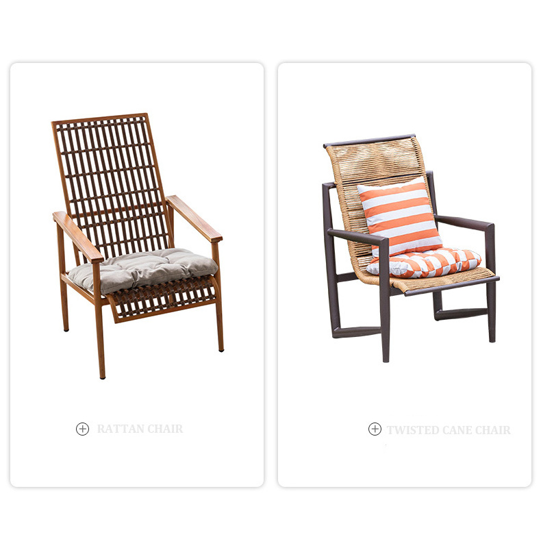 ZUOAN New Design Brown High Back Leisures Wicker Rattan Outdoor Terrace Pool Lounge Chairs