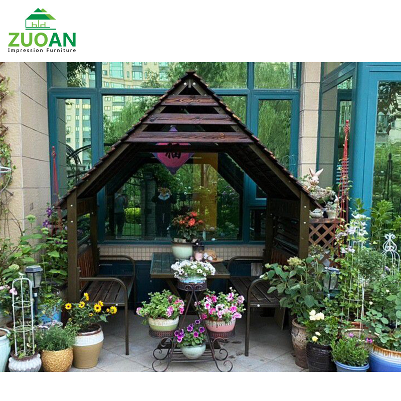 Popular outdoor wpc pavilion garden bar restaurant wooden gazebo small house wooden gazebo for garden gazebo outdoor