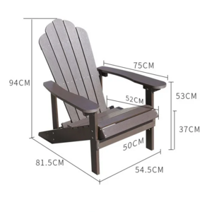 ZUOAN American Cool Design Adirondack Style Table and Chair Set Mini Coffee Side Table Dining Outside Garden Balcony Furniture