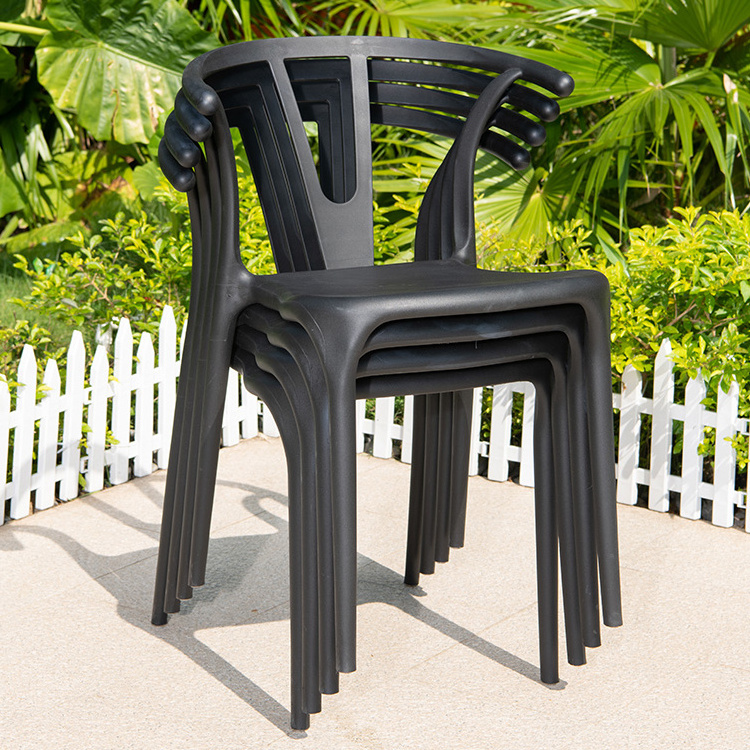 Cheap Outdoor Home Furniture White Modern Design Leisure Stacking Plastic Dining Chairs Cafe Restaurant PP Chair