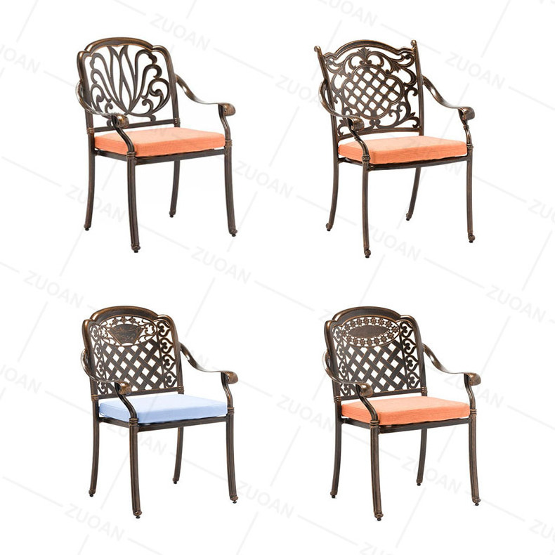 Outdoor Patio Furniture Hot Sale Cast Aluminum Garden Chairs Hotel Top Furniture