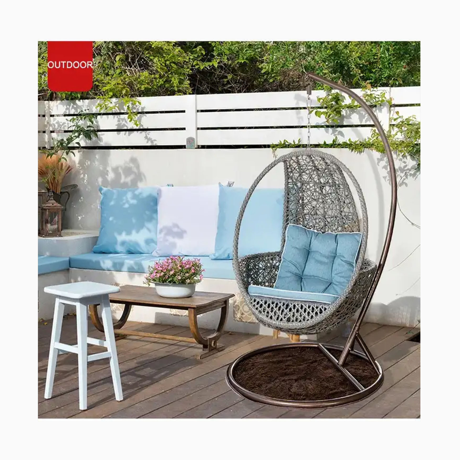 [ZUOAN IMPRESSIVE]Best Selling Modern Design Wicker Outdoor Indoor Hanging Chair Single Swing Leisure Furniture