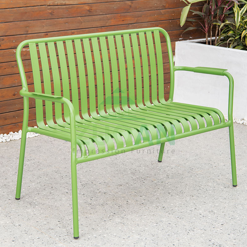 3 seater green garden bench cover waterproof long chair garden set aluminum slat courtside benche