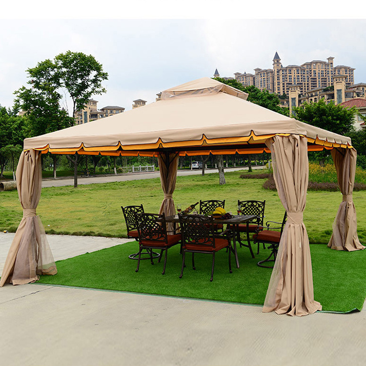 Garden patio outdoor uv protection 100mm pole frame polyester canopy tents roma gazebo