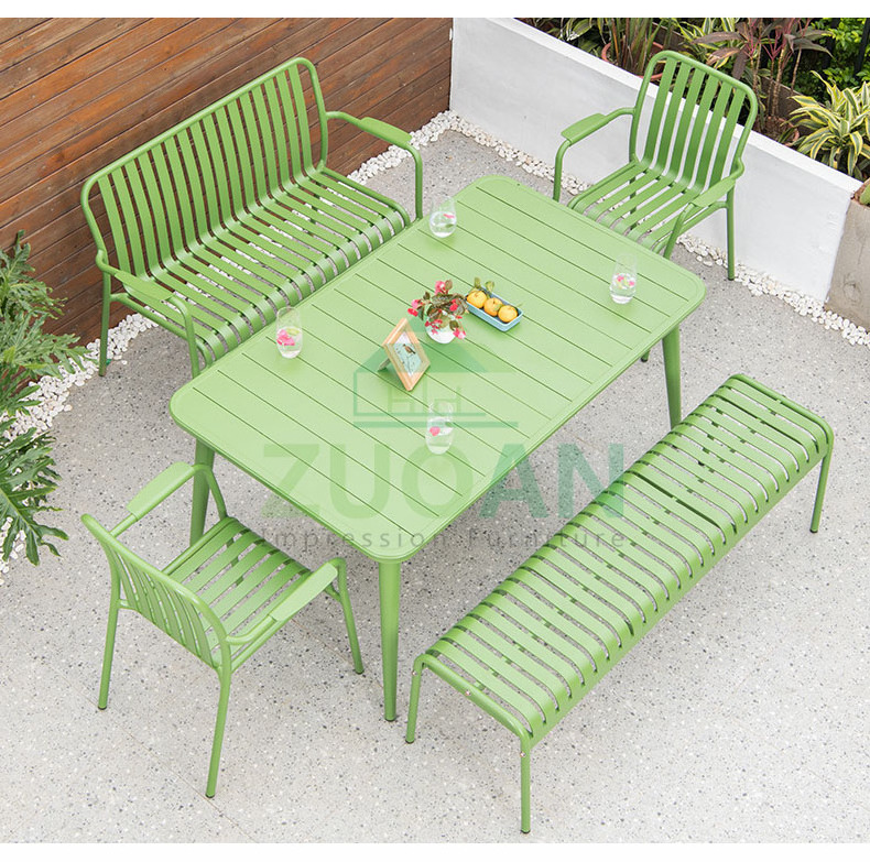 3 seater green garden bench cover waterproof long chair garden set aluminum slat courtside benche