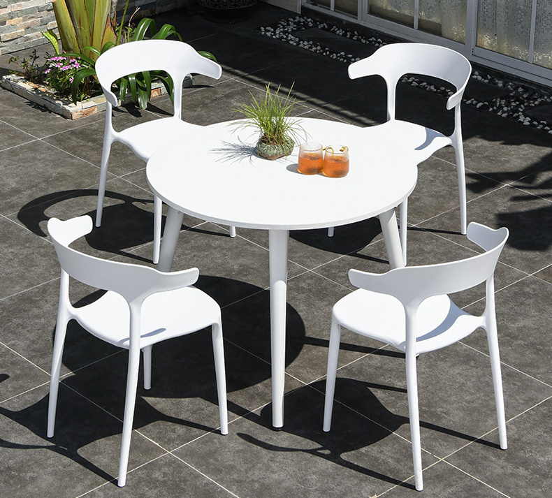 outdoor furniture garden set plastic resin chair sillas plasticas para comedor restaurant cafe white chairs