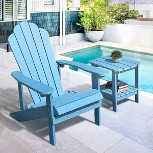 High Quality KD Waterproof Outdoor Furniture Garden Sets Plastic Resin Chair American Style Adirondack Chair