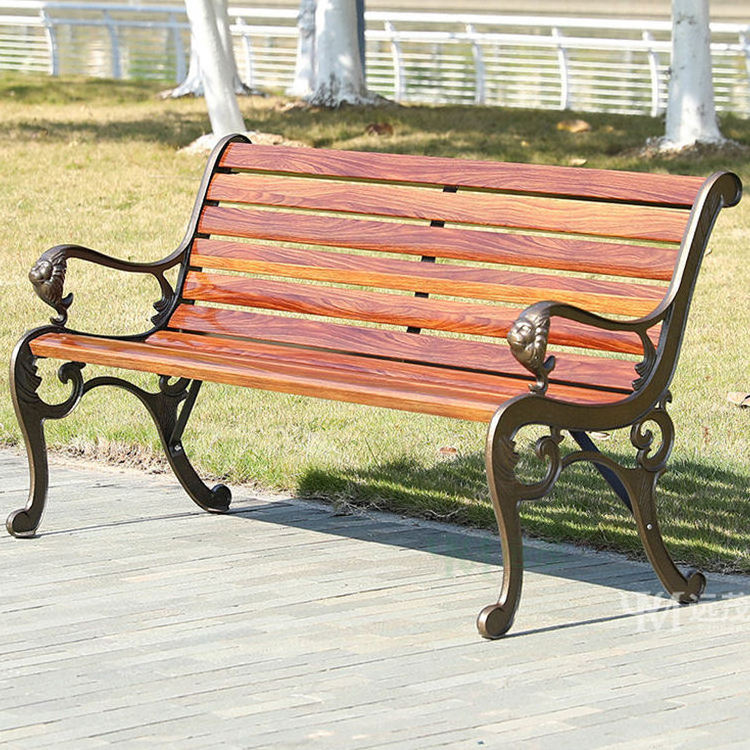 Custom Design Vintage Rustic Outdoor Classic Park Wpc Wood Street Chair Bench With Back