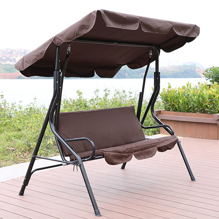 Hot sale hanging 2 seat bed swing ratan outdoor swing bed for patio furniture