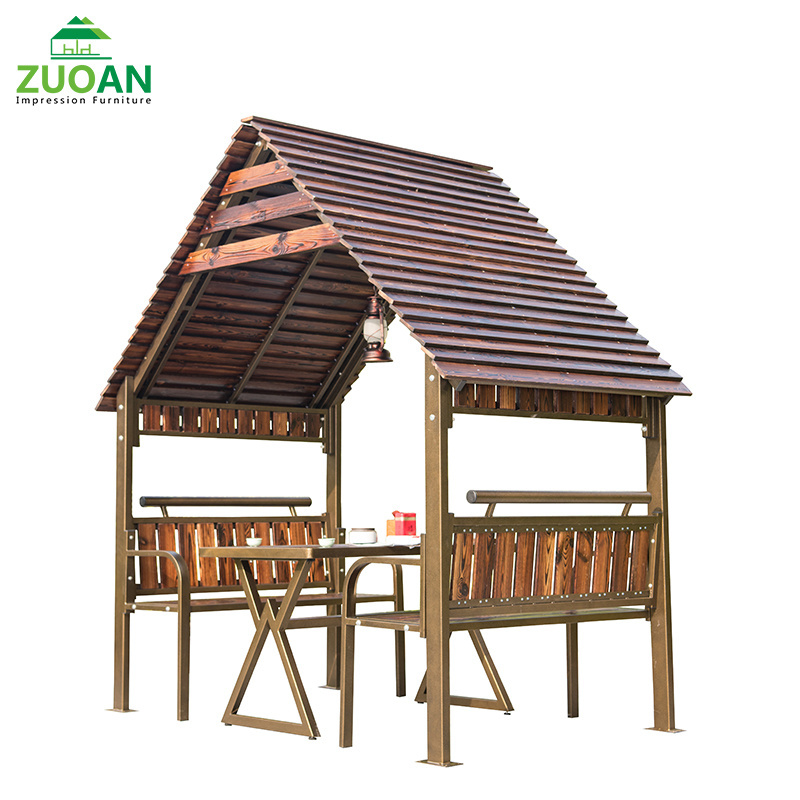 Popular outdoor wpc pavilion garden bar restaurant wooden gazebo small house wooden gazebo for garden gazebo outdoor