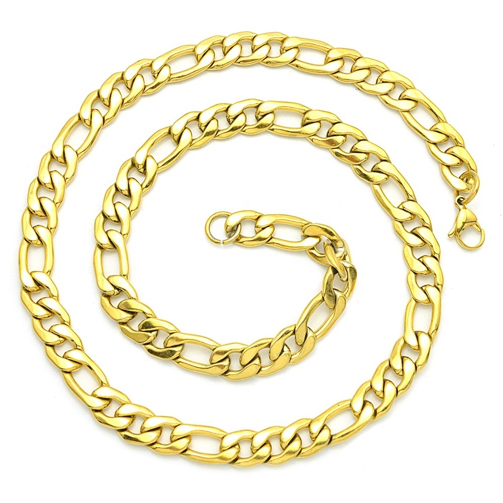 wholesale fashion 2020 10mm Hip Hop 14K Gold Plated Stainless Steel miami cuban link chain