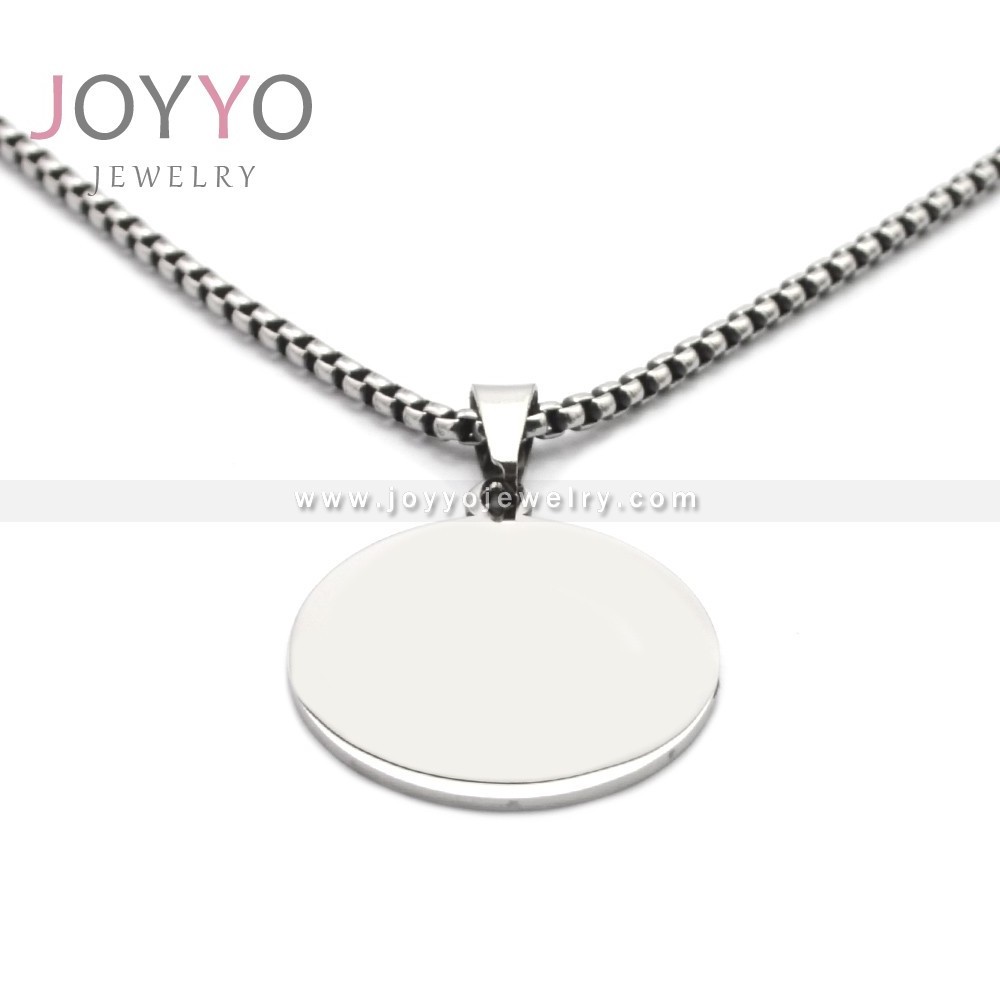 fast shipping custom logo photo couple  stainless steel round necklace pendant