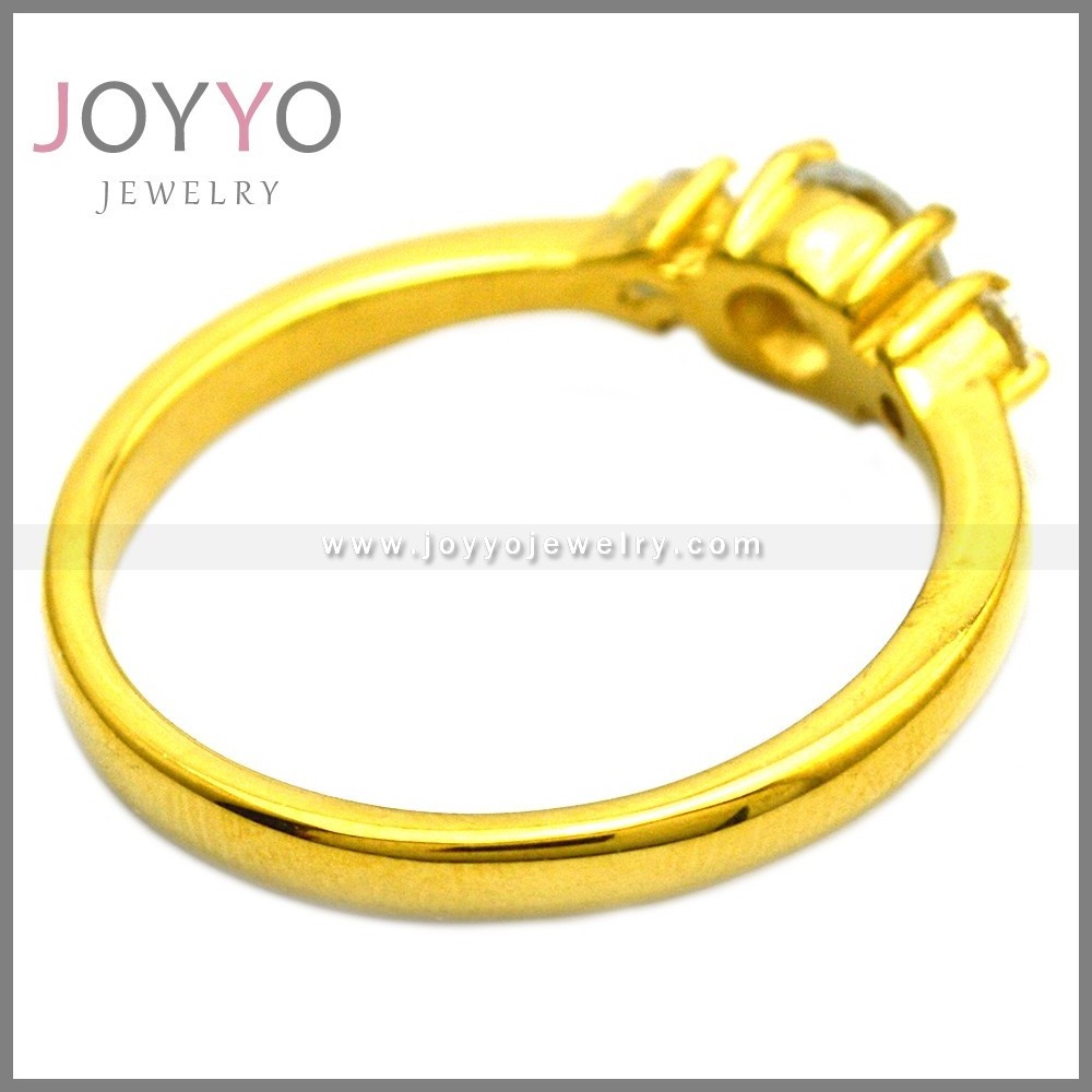 Stainless Steel Wedding Ring Wholesale 24K Gold No Fade Women Wedding Diamond Ring