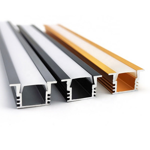 Factory price connectable slim led linear light aluminum profile customized black color led channel for led strip light