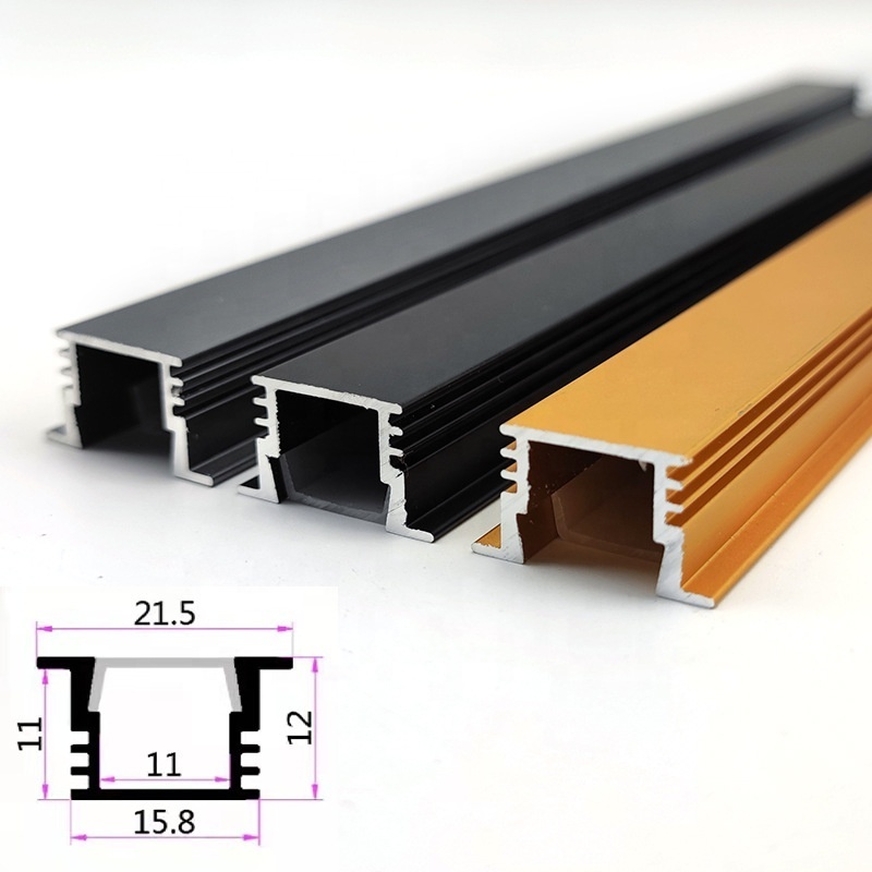 Factory price connectable slim led linear light aluminum profile customized black color led channel for led strip light