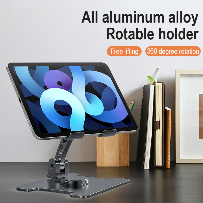 Aluminum Adjustable Desk 360 Rotation Magnet Tablet Stand 12.9 Pro Magnetic Holder For Ipad