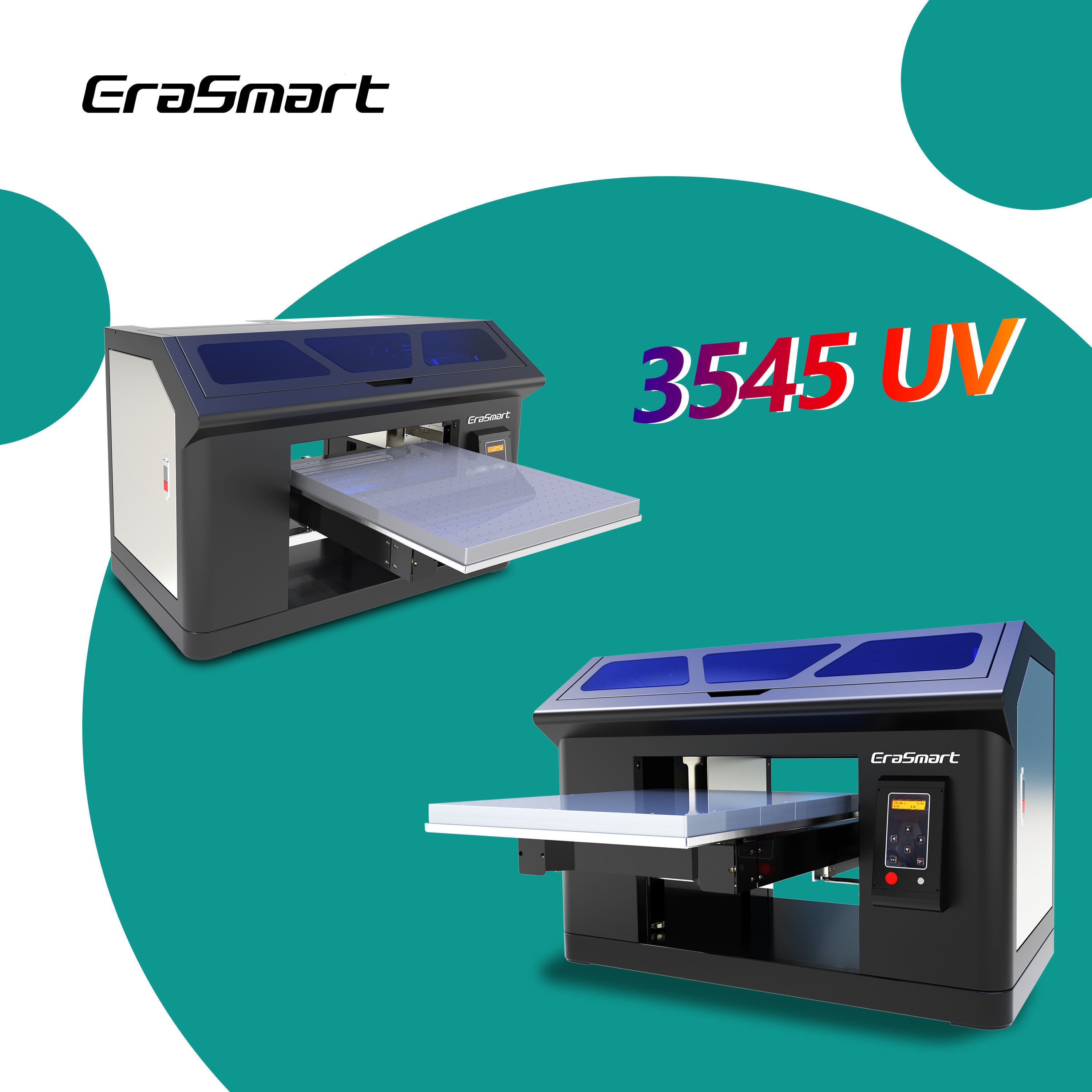 Uv Inkjet Printer Desktop Uv Printing Machine 3545 Multipurpose Mini Small Pvc Card Bottle Golf Cylinder