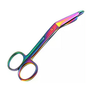 Stainless Steel Medical High Grade Quality Lister Bandage Scissors 3.5" Multi Color Rainbow Shear