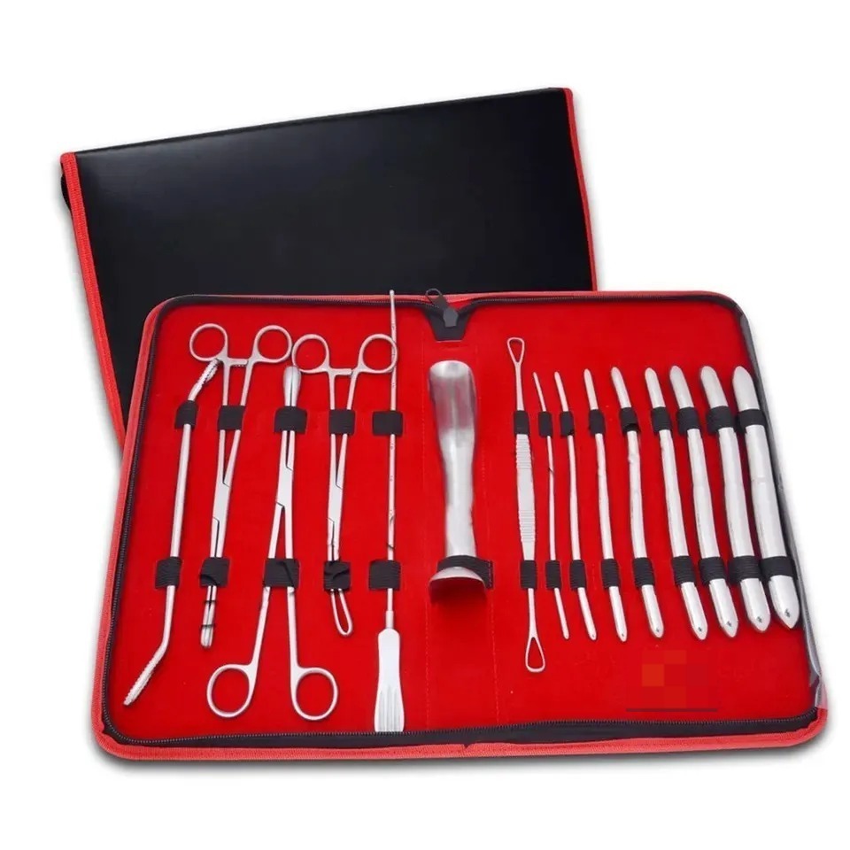 Best Quality Pure Stainless Steel Basic Gynaecology Dilatation and Curettage DNC Kit Surgical Instruments Set by Zuol