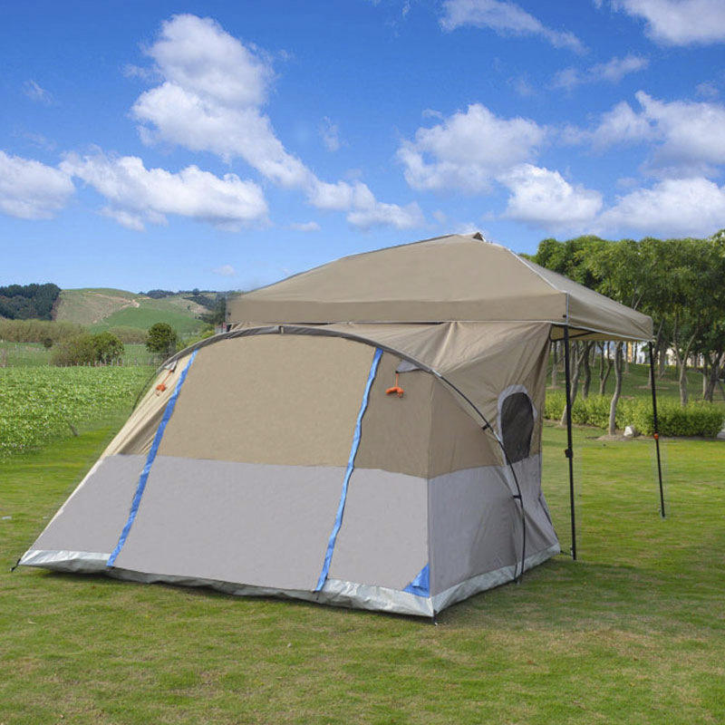 4-8 Persons Automatic Family Large Camping Tent Double Layer 2 Bedrooms 1 Living Room Outdoor Tents