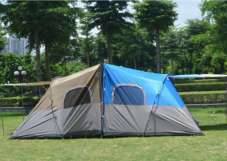 4-8 Persons Automatic Family Large Camping Tent Double Layer 2 Bedrooms 1 Living Room Outdoor Tents