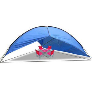 Large Family Camping Tent 6-8 Person Blue triangular canopy Tents with UV Protection