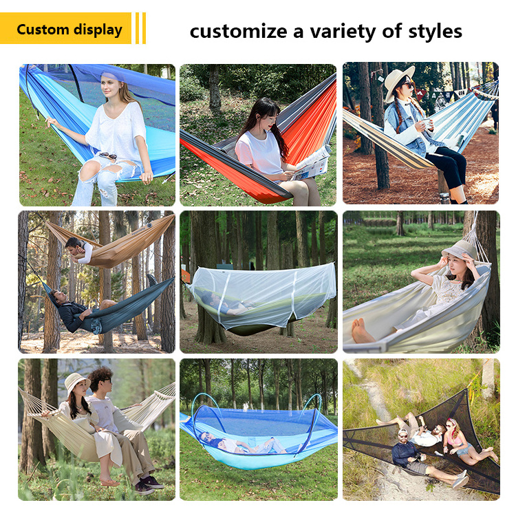 Factory Customize  Portable Ultralight Garden Sports Home Travel Camping Swing Thick Hammock Tent