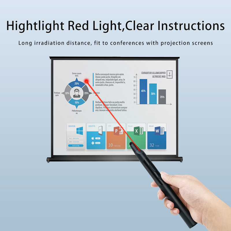 China Hot Sales Teacher Pointer Telescopic Smart Pen PPT Page Flip Laser Pointer Teach Tool for Educational for Touch Screen