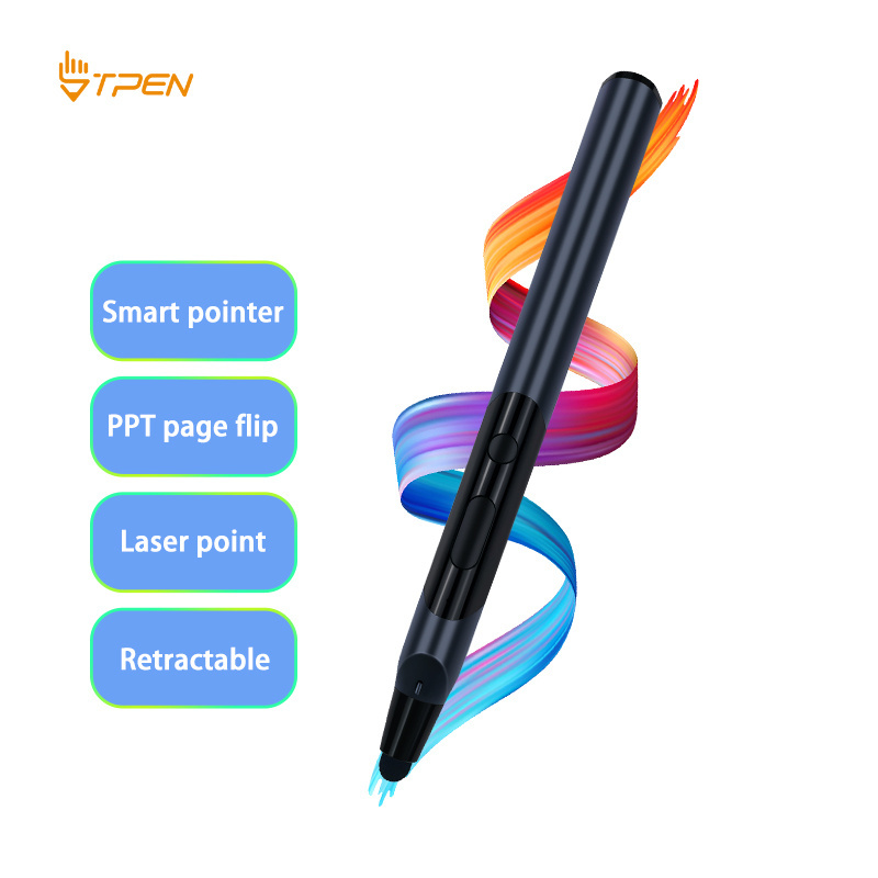 China Hot Sales Teacher Pointer Telescopic Smart Pen PPT Page Flip Laser Pointer Teach Tool for Educational for Touch Screen