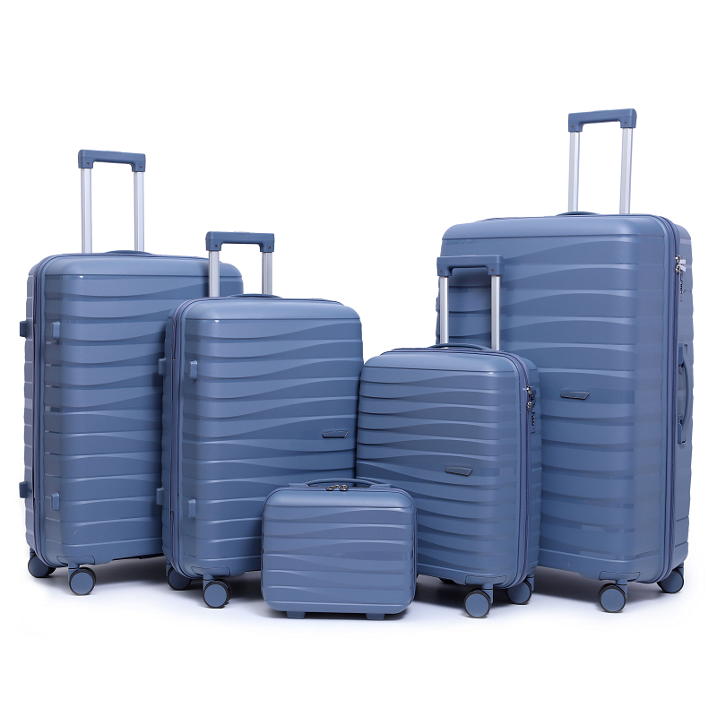 Factory wholesale Lightweight Large capacity Multifunctional PP Mute wheel brands luggage sets