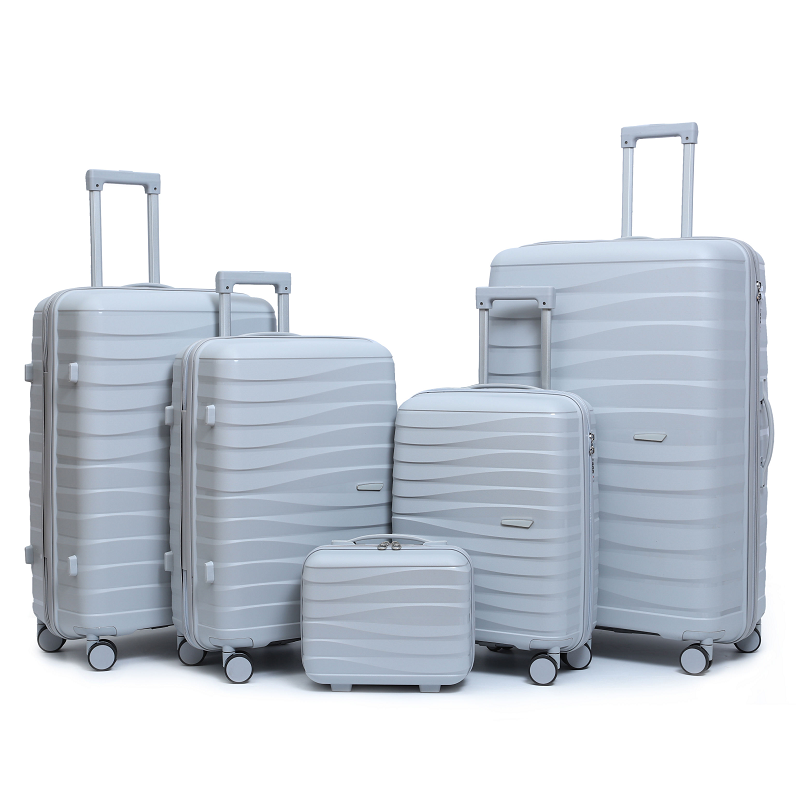 Factory wholesale Lightweight Large capacity Multifunctional PP Mute wheel brands luggage sets