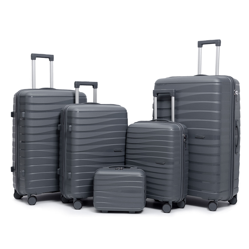 Factory wholesale Lightweight Large capacity Multifunctional PP Mute wheel brands luggage sets