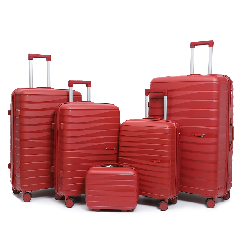 Factory wholesale Lightweight Large capacity Multifunctional PP Mute wheel brands luggage sets